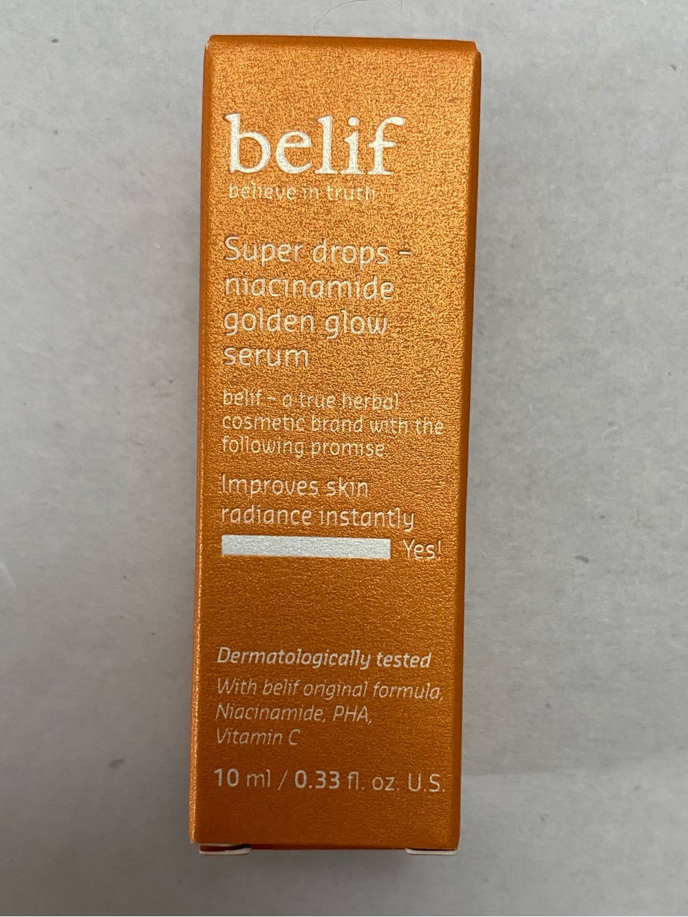 belif Super Drops Niacinamide Golden Glow Serum - 10 ml.